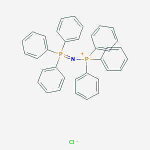 molecular formula C36H30ClNP2 B055827 1,1,1-Triphenyl-N-(triphenylphosphoranylidene)phosphoraniminium chloride CAS No. 21050-13-5
