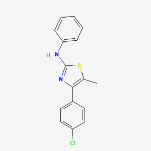 molecular formula C16H13ClN2S B5582763 N-(4-(4-CHLOROPHENYL)-5-METHYL-1,3-THIAZOL-2-YL)-N-PHENYLAMINE 