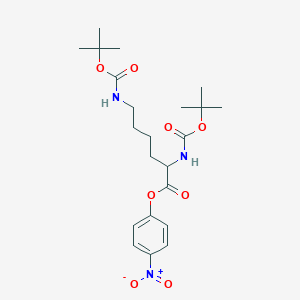molecular formula C22H33N3O8 B558278 4-Nitrophenyl N2,N6-bis((1,1-dimethylethoxy)carbonyl)-L-lysinate CAS No. 2592-19-0