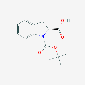molecular formula C14H17NO4 B558296 (S)-1-(tert-Butoxycarbonyl)indoline-2-carboxylic acid CAS No. 144069-67-0