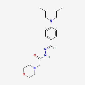 molecular formula C19H30N4O2 B5582975 N-[(E)-[4-(dipropylamino)phenyl]methylideneamino]-2-morpholin-4-ylacetamide 