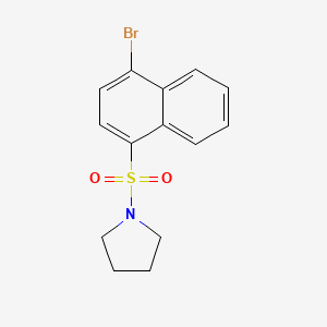 molecular formula C14H14BrNO2S B5583078 4-Bromo-1-(pyrrolidinylsulfonyl)naphthalene 