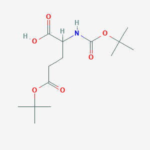 molecular formula C14H25NO6 B558310 (2S)-5-[(2-methylpropan-2-yl)oxy]-2-[(2-methylpropan-2-yl)oxycarbonylamino]-5-oxopentanoic acid CAS No. 13726-84-6
