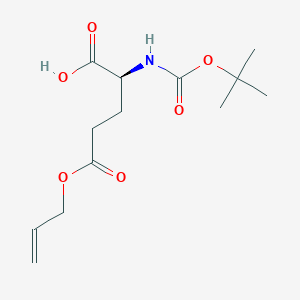 molecular formula C13H21NO6 B558316 (S)-5-(烯丙氧基)-2-[(叔丁氧羰基)氨基]-5-氧代戊酸 CAS No. 132286-79-4