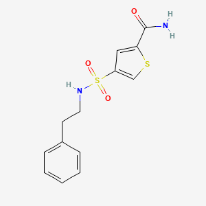 molecular formula C13H14N2O3S2 B5583216 4-(2-Phenylethylsulfamoyl)thiophene-2-carboxamide 