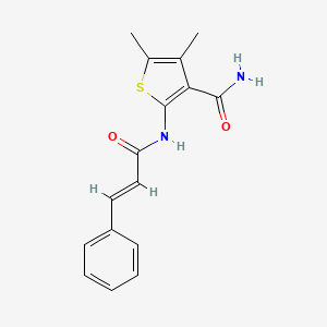 molecular formula C16H16N2O2S B5583236 2-(cinnamoylamino)-4,5-dimethyl-3-thiophenecarboxamide 