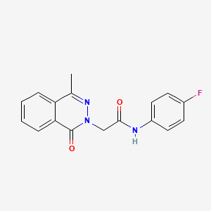 molecular formula C17H14FN3O2 B5583277 N-(4-fluorophenyl)-2-(4-methyl-1-oxophthalazin-2-yl)acetamide 