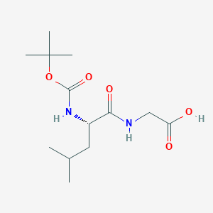 molecular formula C13H24N2O5 B558332 (S)-2-(2-((tert-Butoxycarbonyl)amino)-4-methylpentanamido)acetic acid CAS No. 32991-17-6
