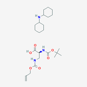 molecular formula C24H43N3O6 B558338 Dicyclohexylamine (S)-3-(((allyloxy)carbonyl)amino)-2-((tert-butoxycarbonyl)amino)propanoate CAS No. 204197-28-4