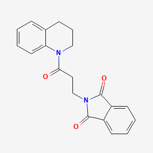 molecular formula C20H18N2O3 B5583405 2-[3-(3,4-dihydro-2H-quinolin-1-yl)-3-oxopropyl]isoindole-1,3-dione 