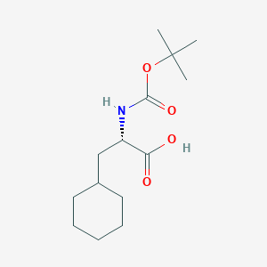 molecular formula C14H25NO4 B558345 (S)-2-((tert-Butoxycarbonyl)amino)-3-cyclohexylpropanoic acid CAS No. 37736-82-6