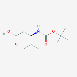 molecular formula C11H21NO4 B558350 (R)-3-((tert-Butoxycarbonyl)amino)-4-methylpentanoic acid CAS No. 183990-64-9