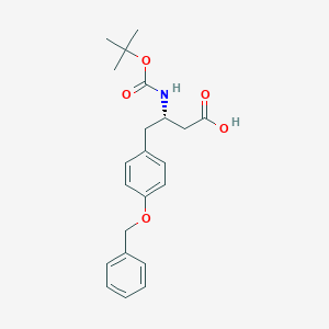 molecular formula C22H27NO5 B558351 (S)-4-(4-(Benzyloxy)phenyl)-3-((tert-butoxycarbonyl)amino)butanoic acid CAS No. 126825-16-9