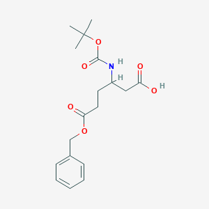 molecular formula C18H25NO6 B558360 Boc-L-beta-homoglutamic acid 6-benzyl ester CAS No. 218943-30-7