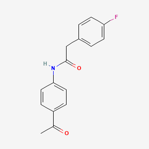 molecular formula C16H14FNO2 B5583766 N-(4-acetylphenyl)-2-(4-fluorophenyl)acetamide 