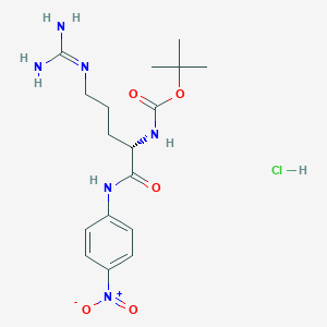 B558381 (S)-tert-Butyl (5-guanidino-1-((4-nitrophenyl)amino)-1-oxopentan-2-yl)carbamate hydrochloride CAS No. 99306-64-6