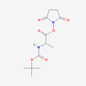 molecular formula C12H18N2O6 B558389 Succinimido (S)-2-[(tert-butoxycarbonyl)amino]propionate CAS No. 3392-05-0