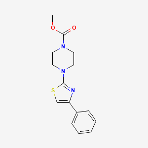 molecular formula C15H17N3O2S B5583939 Methyl 4-(4-phenyl-1,3-thiazol-2-yl)piperazine-1-carboxylate 