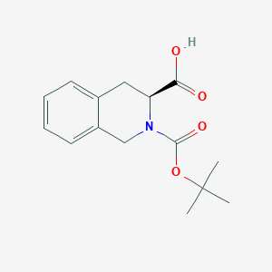 molecular formula C15H19NO4 B558400 (S)-2-(tert-butoxycarbonyl)-1,2,3,4-tetrahydroisoquinoline-3-carboxylic acid CAS No. 78879-20-6