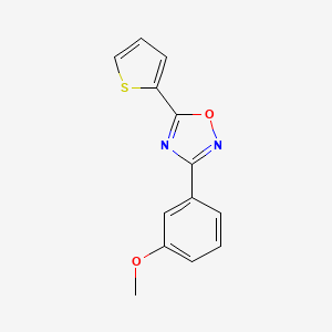 molecular formula C13H10N2O2S B5584111 3-(3-methoxyphenyl)-5-(thiophen-2-yl)-1,2,4-oxadiazole 