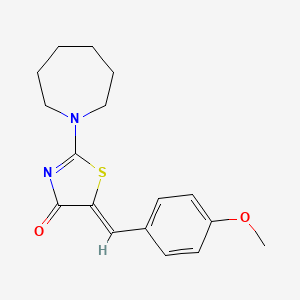 molecular formula C17H20N2O2S B5584261 (5Z)-2-(AZEPAN-1-YL)-5-[(4-METHOXYPHENYL)METHYLIDENE]-4,5-DIHYDRO-1,3-THIAZOL-4-ONE 