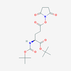 molecular formula C18H28N2O8 B558427 Boc-Glu(Osu)-Otbu CAS No. 81659-82-7