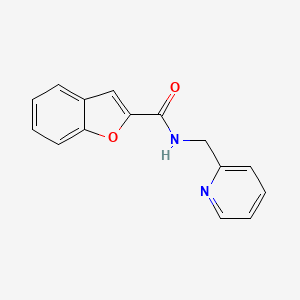 molecular formula C15H12N2O2 B5584275 N-(pyridin-2-ylmethyl)-1-benzofuran-2-carboxamide 