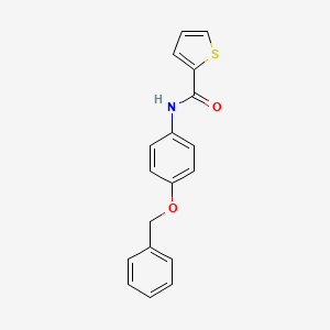 molecular formula C18H15NO2S B5584406 N-[4-(benzyloxy)phenyl]thiophene-2-carboxamide 