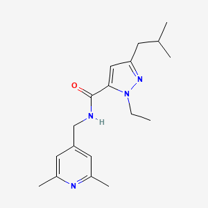 molecular formula C18H26N4O B5584419 N-[(2,6-dimethyl-4-pyridinyl)methyl]-1-ethyl-3-isobutyl-1H-pyrazole-5-carboxamide 