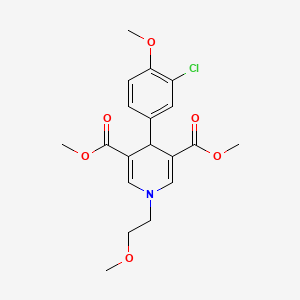 molecular formula C19H22ClNO6 B5584489 dimethyl 4-(3-chloro-4-methoxyphenyl)-1-(2-methoxyethyl)-1,4-dihydro-3,5-pyridinedicarboxylate 