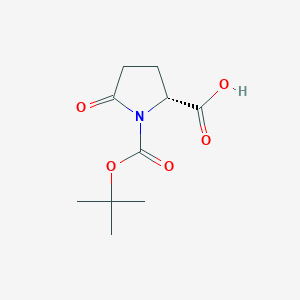 molecular formula C10H15NO5 B558450 (R)-Boc-5-oxopyrrolidine-2-carboxylic acid CAS No. 160347-90-0