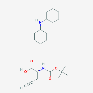 molecular formula C22H38N2O4 B558455 N-cyclohexylcyclohexanamine;(2R)-2-[(2-methylpropan-2-yl)oxycarbonylamino]pent-4-ynoic acid CAS No. 63039-47-4