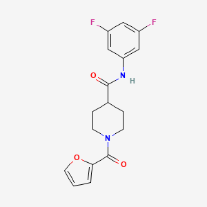 molecular formula C17H16F2N2O3 B5584607 N-(3,5-difluorophenyl)-1-(furan-2-carbonyl)piperidine-4-carboxamide 