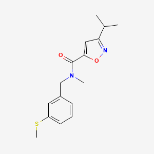 molecular formula C16H20N2O2S B5584625 3-isopropyl-N-methyl-N-[3-(methylthio)benzyl]-5-isoxazolecarboxamide 