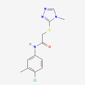 molecular formula C12H13ClN4OS B5584666 N-(4-chloro-3-methylphenyl)-2-[(4-methyl-4H-1,2,4-triazol-3-yl)sulfanyl]acetamide 