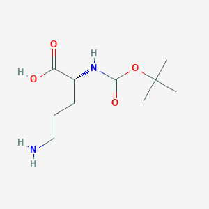 molecular formula C10H20N2O4 B558471 (R)-5-Amino-2-((tert-butoxycarbonyl)amino)pentanoic acid CAS No. 159877-12-0