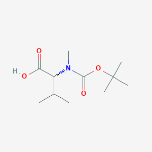 molecular formula C11H21NO4 B558478 (R)-2-((tert-Butoxycarbonyl)(methyl)amino)-3-methylbutanoic acid CAS No. 89536-85-6
