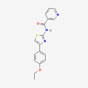 molecular formula C17H15N3O2S B5584826 N-[4-(4-ethoxyphenyl)-1,3-thiazol-2-yl]pyridine-3-carboxamide 