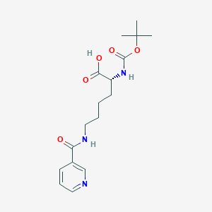 molecular formula C17H25N3O5 B558489 Boc-D-Lys(nicotinoyl)-OH CAS No. 122546-52-5