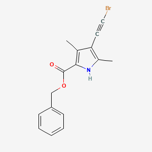 molecular formula C16H14BrNO2 B5584914 benzyl 4-(2-bromoethynyl)-3,5-dimethyl-1H-pyrrole-2-carboxylate 