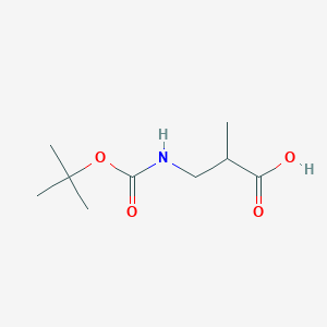 molecular formula C9H17NO4 B558504 3-((tert-Butoxycarbonyl)amino)-2-methylpropanoic acid CAS No. 16948-10-0