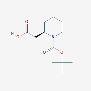 molecular formula C12H21NO4 B558508 (R)-1-Boc-2-piperidineacetic acid CAS No. 351410-32-7