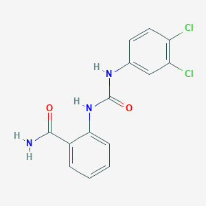 molecular formula C14H11Cl2N3O2 B5585199 2-{[(3,4-DICHLOROANILINO)CARBONYL]AMINO}BENZAMIDE 