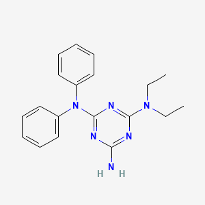 molecular formula C19H22N6 B5585210 N2,N2-diethyl-N4,N4-diphenyl-1,3,5-triazine-2,4,6-triamine 
