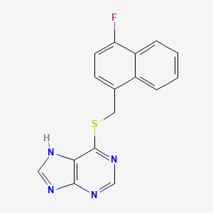 molecular formula C16H11FN4S B5585287 6-[(4-Fluoronaphthyl)methylthio]purine 