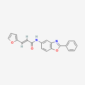molecular formula C20H14N2O3 B5585294 (2e)-3-(Furan-2-yl)-n-(2-phenyl-1,3-benzoxazol-5-yl)prop-2-enamide 