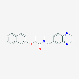 molecular formula C23H21N3O2 B5585301 N-methyl-2-(2-naphthyloxy)-N-(6-quinoxalinylmethyl)propanamide 