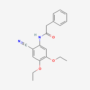 molecular formula C19H20N2O3 B5585403 N-(2-cyano-4,5-diethoxyphenyl)-2-phenylacetamide 