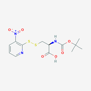 molecular formula C13H17N3O6S2 B558544 (S)-2-((tert-Butoxycarbonyl)amino)-3-((3-nitropyridin-2-yl)disulfanyl)propanoic acid CAS No. 200350-73-8