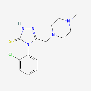 molecular formula C14H18ClN5S B5585446 4-(2-chlorophenyl)-3-[(4-methylpiperazin-1-yl)methyl]-1H-1,2,4-triazole-5-thione 